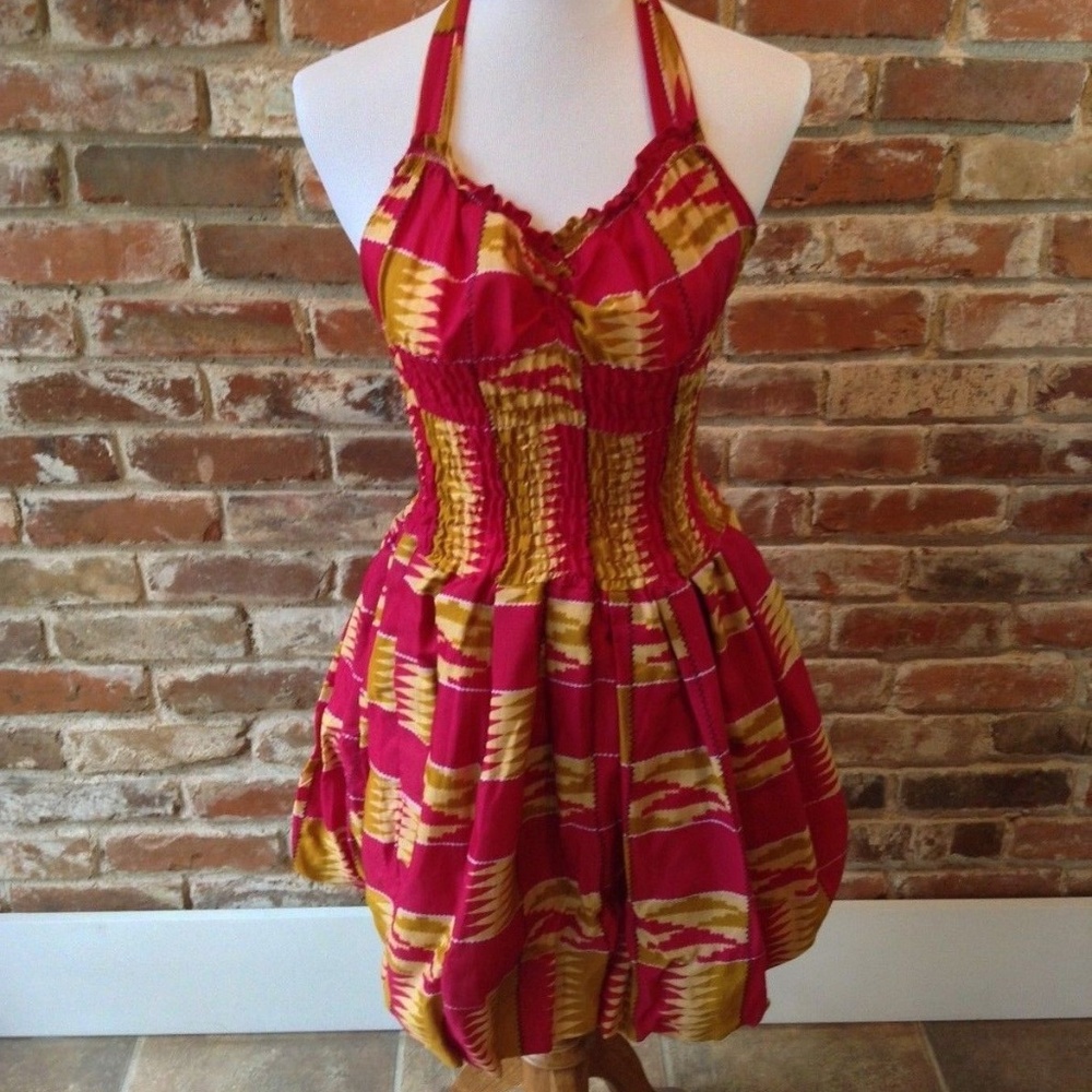 Unbranded African Printed Dress (Pre-owned,Size S)